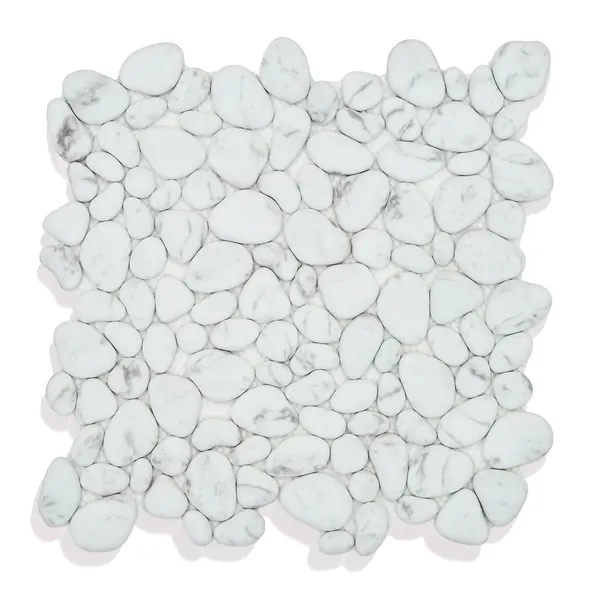 Pebble white marble